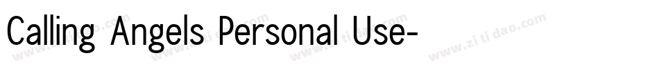 Calling Angels Personal Use字体转换